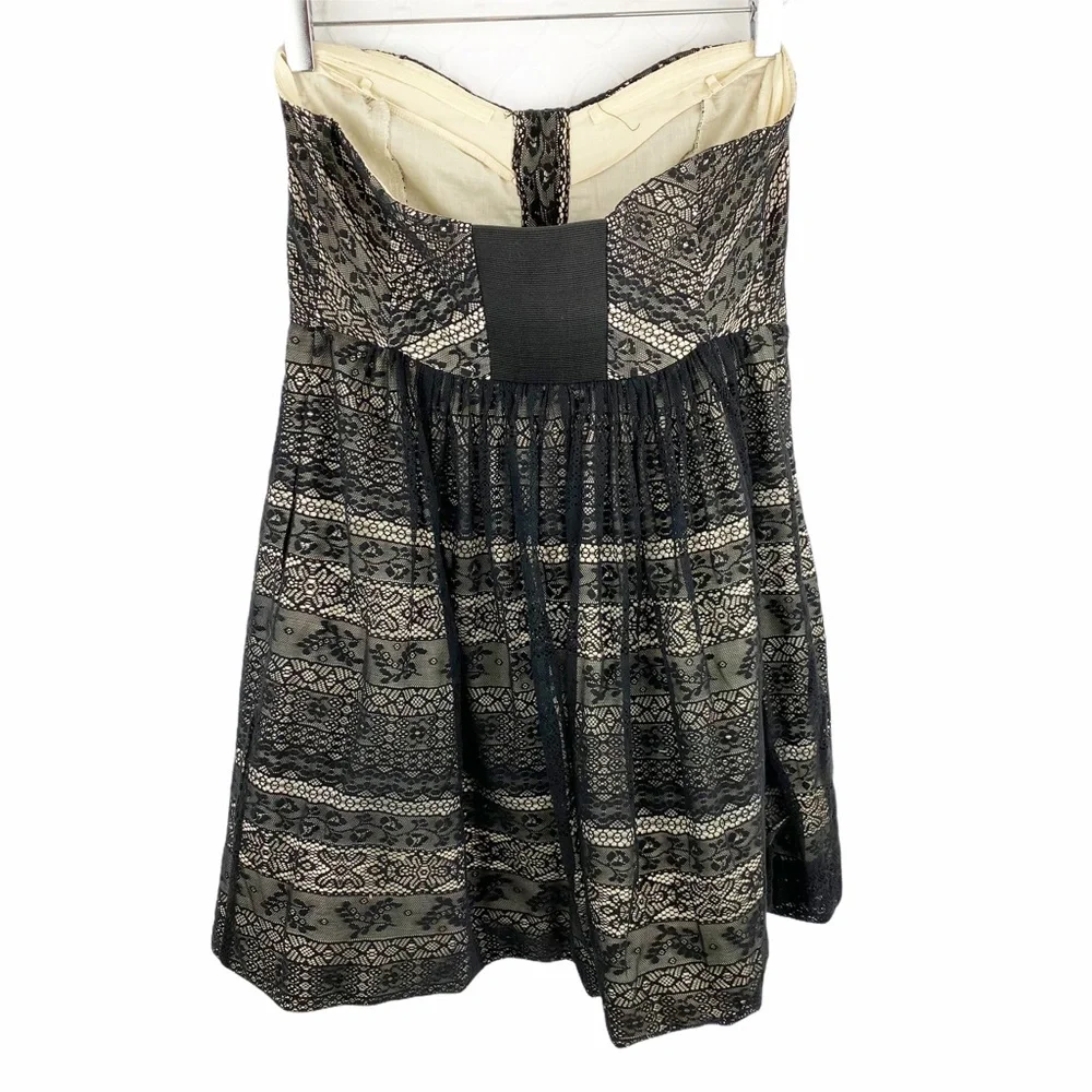 Moulinette Souers Black Lace Strapless Dress 2 - Picture 8 of 11